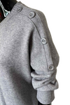 REYNA Plain Button Jumper Dress - Grey