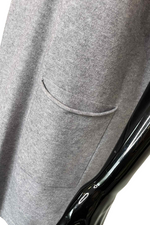 REYNA Plain Button Jumper Dress - Grey