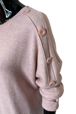 REYNA Plain Button Jumper Dress - Pink