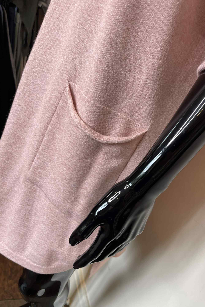REYNA Plain Button Jumper Dress - Pink