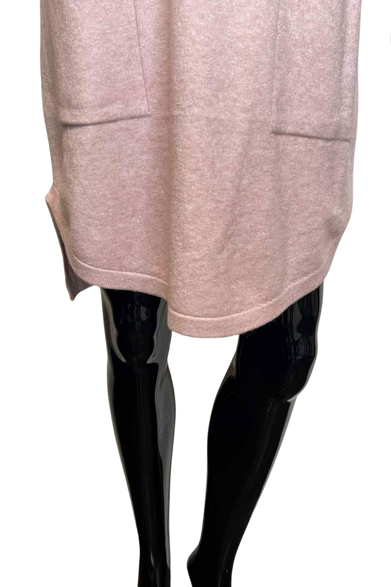 REYNA Plain Button Jumper Dress - Pink