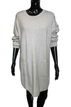REYNA Plain Button Jumper Dress - Oatmeal