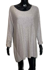 SASHA Plain Fine Knit Top - Mocha