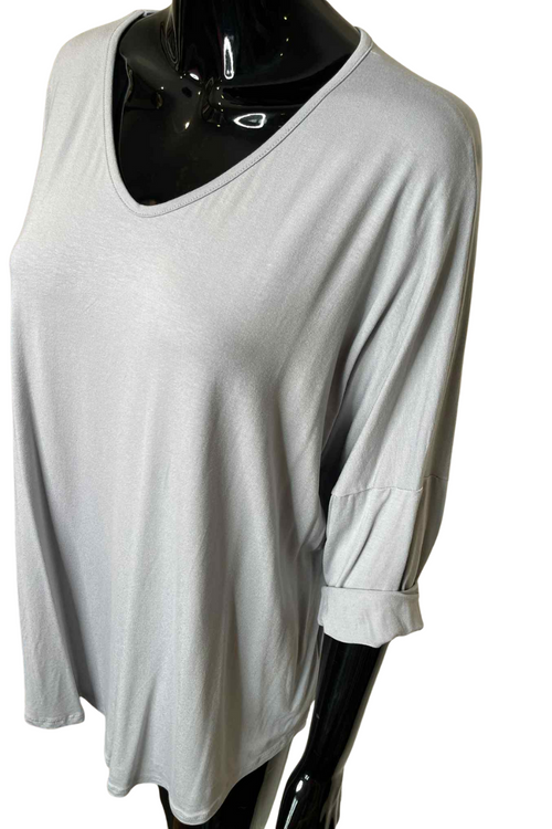 TAYLOR Plain Top - Light Grey