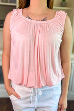 SHONA Plain Vest Top - Light Pink