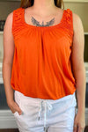 SHONA Plain Vest Top - Orange