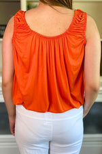 SHONA Plain Vest Top - Orange