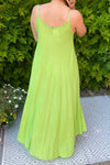 NORA Cheesecloth Maxi Dress - Lime Green