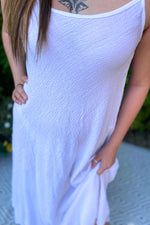 NORA Cheesecloth Maxi Dress - White