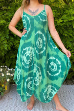 VIV Tie-Dye Dress - Jade Green