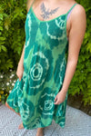 VIV Tie-Dye Dress - Jade Green