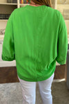 CAROLINE Tie Front Kimono - Apple Green