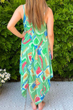 FIONA Geometric Dress - Jade Green