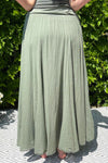 GWEN Plain Skirt - Khaki