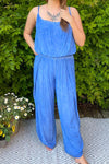 BRIANNA Plain Jumpsuit - Royal Blue