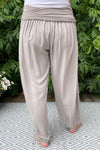 DARIA Plain Harem Trousers - Mocha