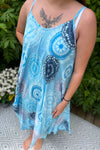 ANGEL Circle Print Maxi Dress - Sky Blue