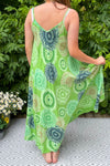 ANGEL Circle Print Maxi Dress - Apple Green