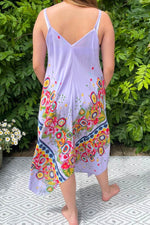 ARIEL Floral Handkerchief Dress - Lilac