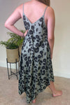 KAYLEIGH Leopard Print Handkerchief Dress - Khaki