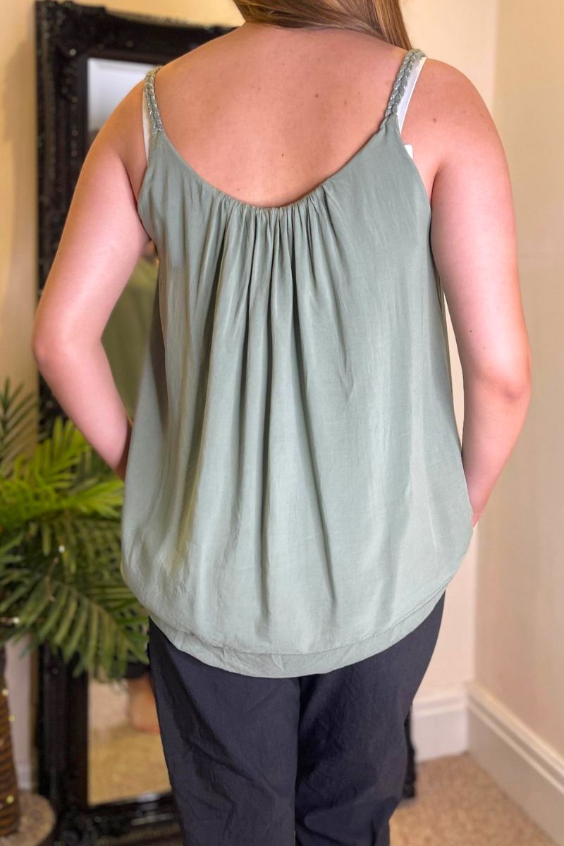 LIBERTY Layered Cami Vest - Khaki