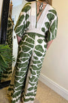 MERLA Giraffe Print Jumpsuit - Khaki