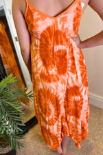 HETTY Tie-Dye Dress - Orange