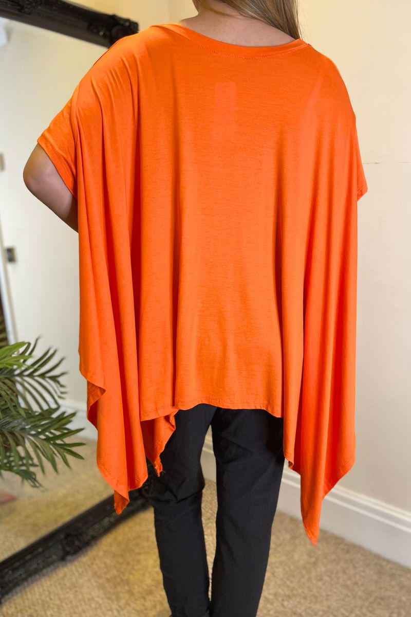 ADEY Plain Oversized Top - Orange (NO RETURNS)