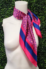 Fuchsia Floral Neck Scarf - C46