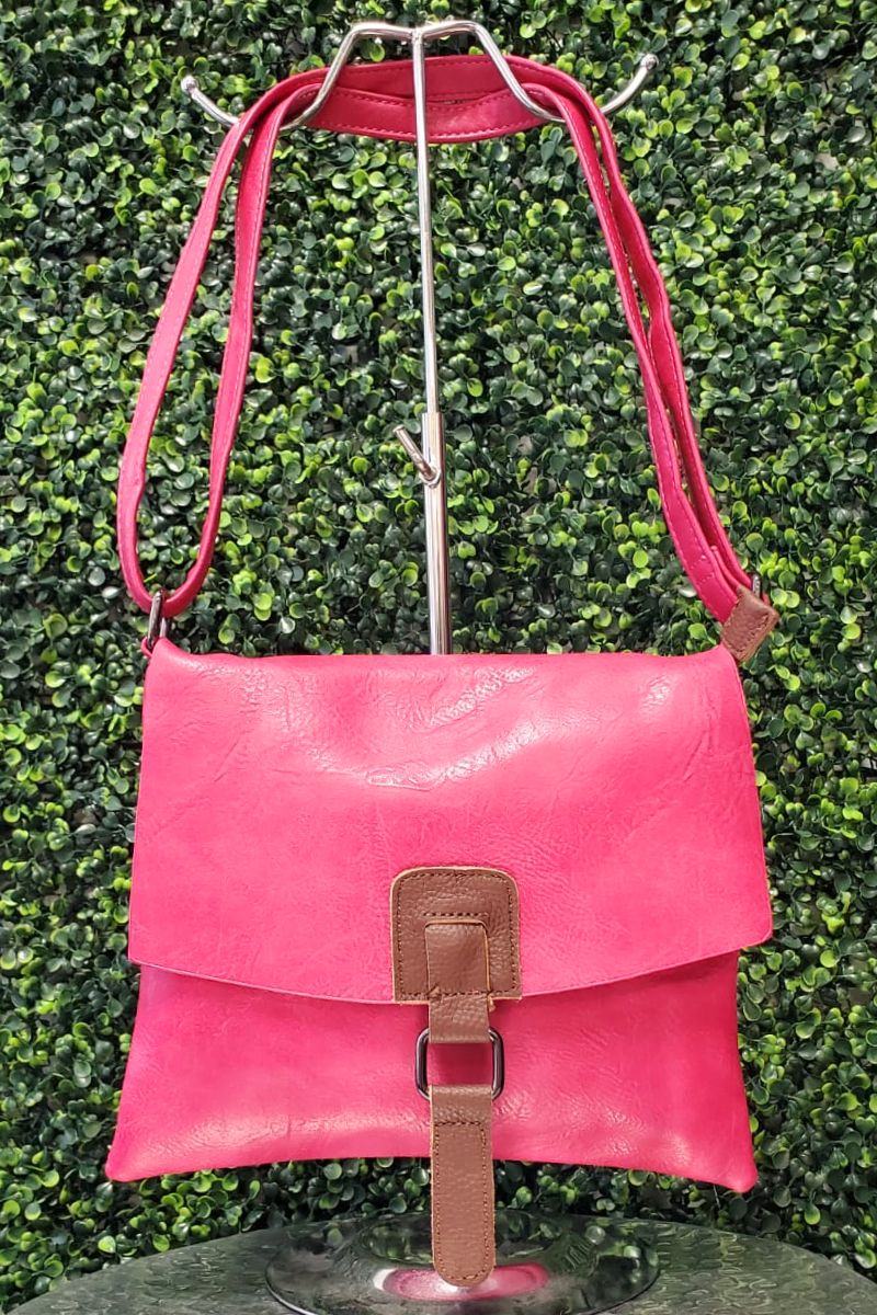 PAULINA Satchel Crossbody Bag - Fuchsia