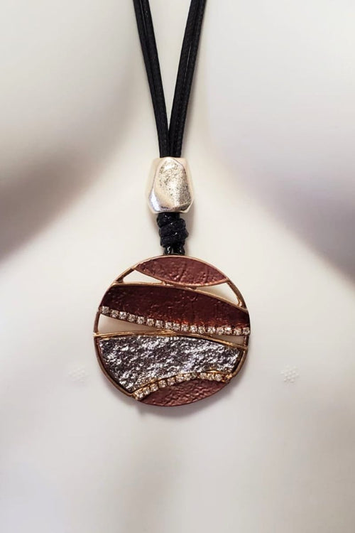 Circle Rhinesone Detail Necklace - C50