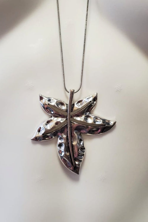 Silver Leaf Necklace - C51