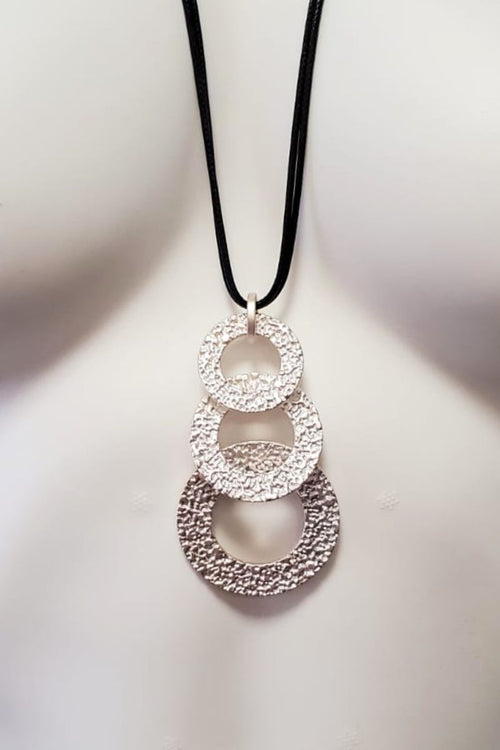 Silver Circle Necklace - C55