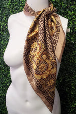 Beige Geometric Neck Scarf - C58