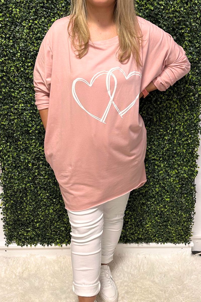 MADISON Heart Top - Pink
