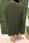 RACHEL Plain Knitted Dress - Khaki