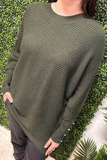 MELODY Ribbed Top - Khaki