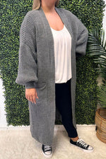 ANNIE Knitted Cardigan - Grey
