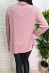 AMELLE Waffle Knit Cardigan - Pink