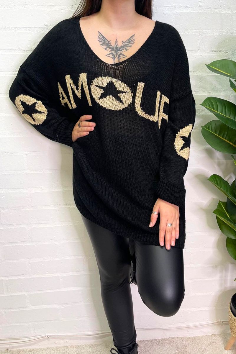 MIRANDA 'Amour' Knitted Jumper - Black