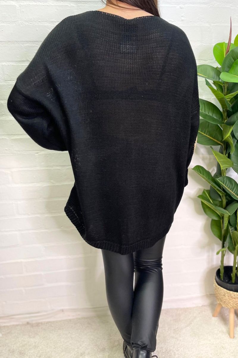 MIRANDA 'Amour' Knitted Jumper - Black