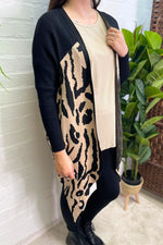 JACQUELINE Animal Print Cardigan