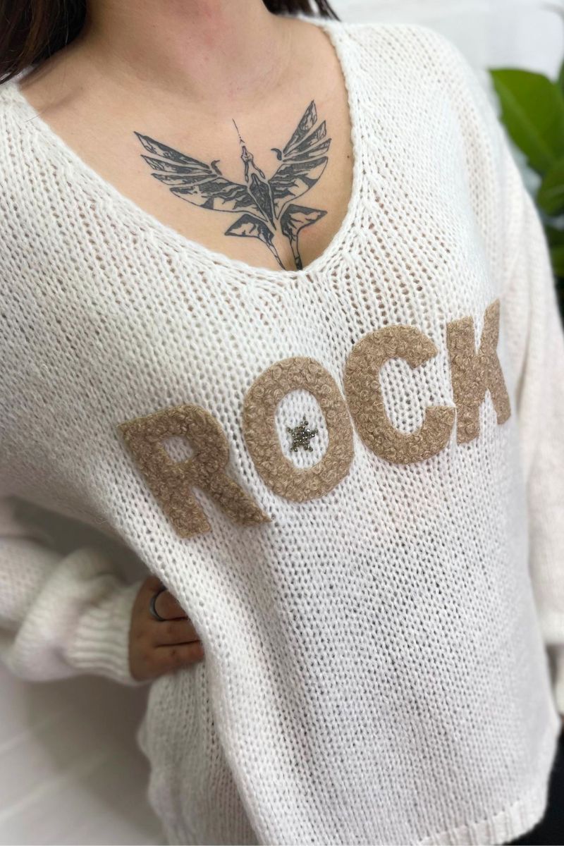 RHIAN 'Rock' Knitted Jumper - Cream