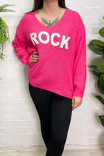 RHIAN 'Rock' Knitted Jumper - Fuchsia