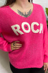 RHIAN 'Rock' Knitted Jumper - Fuchsia