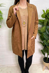 SHIRLEY Suedette Jacket - Tan
