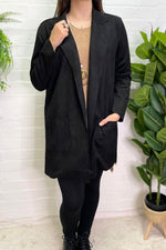 SHIRLEY Suedette Jacket - Black