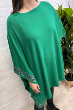 MONIQUE Oversized Poncho - Jade Green