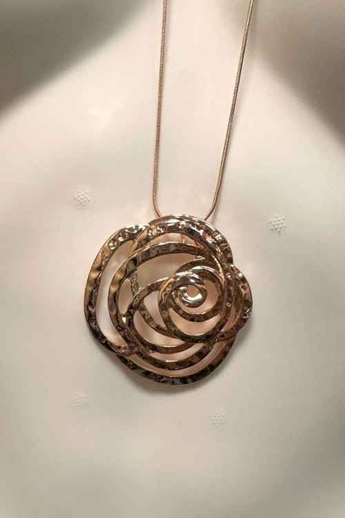 Rose Gold Floral Necklace - C68