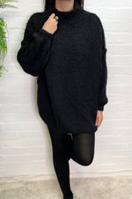 GABRIELA Oversized Knitted Jumper - Black